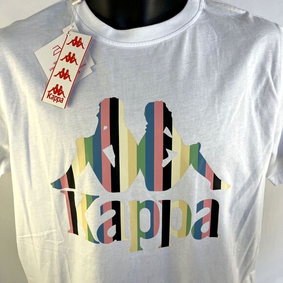 New Mens Kappa Logo Authentic Sameer Man T-Shirt Size Small NWT White - Picture 2 of 9